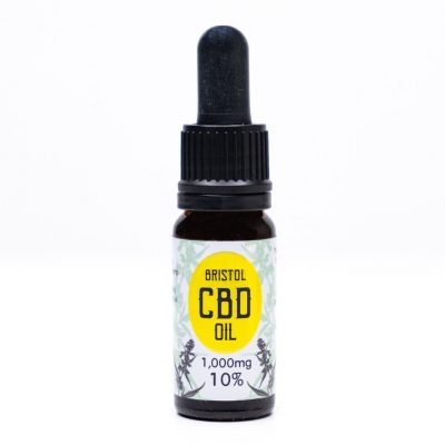 1000mg 10% Gold (Lemon Flavour) Bristol CBD Oil, Front
