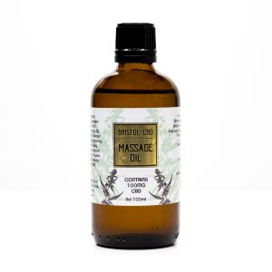 Organic CBD Massage Oil (500mg CBD, lavender, rosemary & vit E) – 100ml