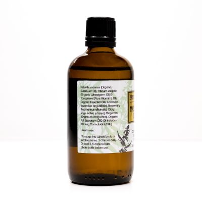 Bristol CBD Massage Oil, Side 1