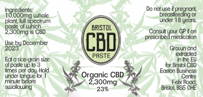 23% CBD + CBG Whole Plant, Full Spectrum Raw Paste - Image 2