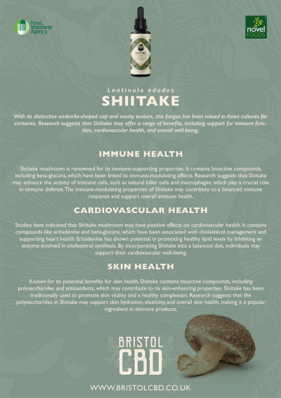 shiitake informational flyer