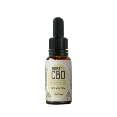 1000mg 10% Gold (Lemon Flavour) Bristol CBD Oil, Front